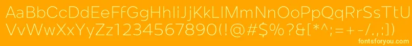 Mollen Personal Use Light Font – Yellow Fonts on Orange Background