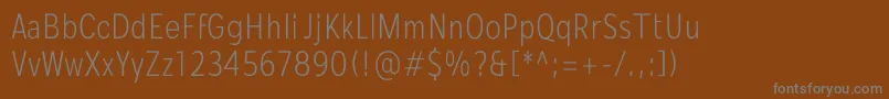 Шрифт Mollen Personal Use LightCondensed – серые шрифты на коричневом фоне