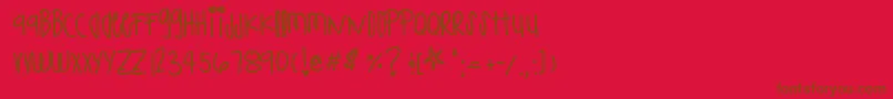 Brazillianbbq Font – Brown Fonts on Red Background