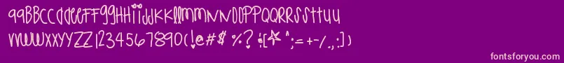 Brazillianbbq Font – Pink Fonts on Purple Background