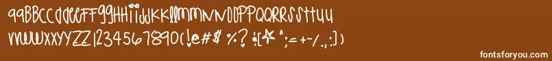 Więcej informacji o czcionce Brazillianbbq Czcionka Brazillianbbq – białe czcionki na brązowym tle