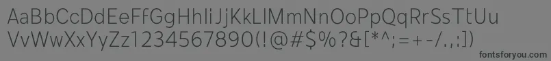 フォントMollen Personal Use LightNarrow – 黒い文字の灰色の背景