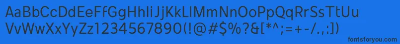 Шрифт Mollen Personal Use Narrow – чёрные шрифты на синем фоне