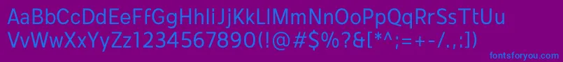 Шрифт Mollen Personal Use Narrow – синие шрифты на фиолетовом фоне