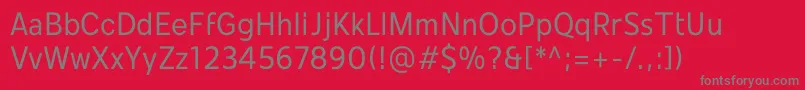 フォントMollen Personal Use Narrow – 赤い背景に灰色の文字