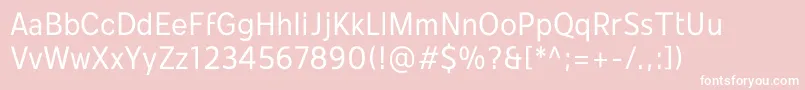 Mollen Personal Use Narrow Font – White Fonts on Pink Background