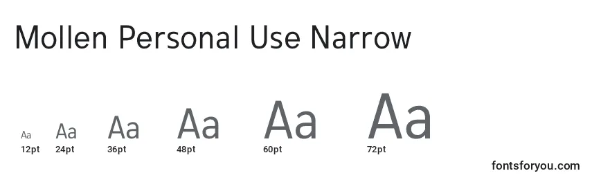 Größen der Schriftart Mollen Personal Use Narrow