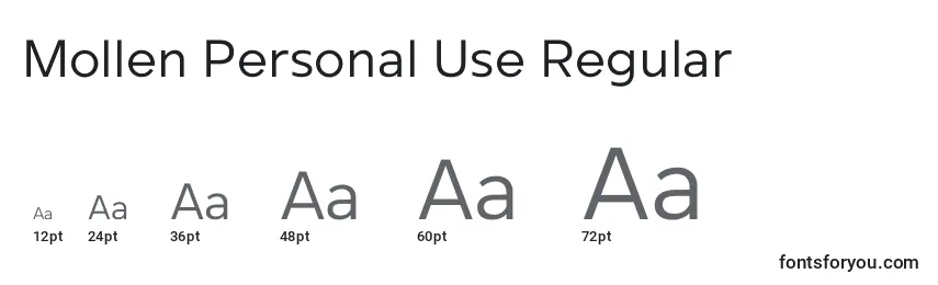 Mollen Personal Use Regular Font Sizes