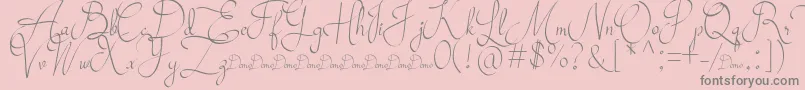 Mollucash DEMO-Schriftart – Graue Schriften auf rosa Hintergrund