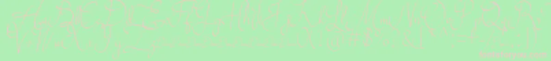 Mollucash DEMO Font – Pink Fonts on Green Background