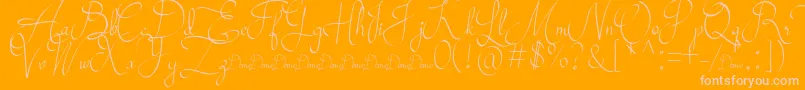 Mollucash DEMO Font – Pink Fonts on Orange Background