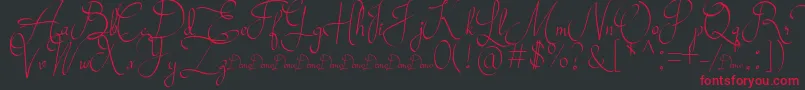 Mollucash DEMO Font – Red Fonts on Black Background