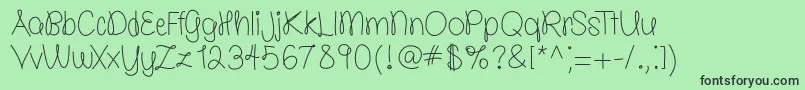 molly is the best   free   TFF Font – Black Fonts on Green Background