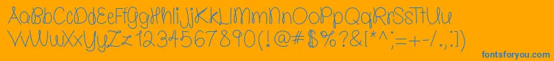 molly is the best   free   TFF-Schriftart – Blaue Schriften auf orangefarbenem Hintergrund