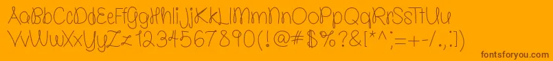Fonte molly is the best   free   TFF – fontes marrons em um fundo laranja