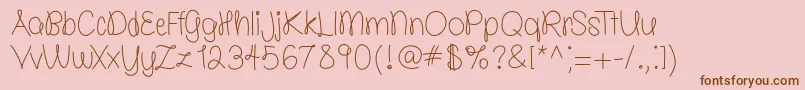 molly is the best   free   TFF Font – Brown Fonts on Pink Background