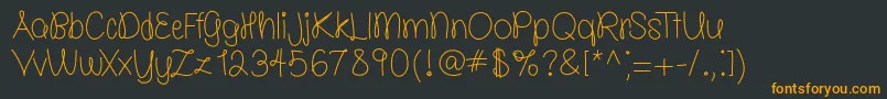 Шрифт molly is the best   free   TFF – оранжевые шрифты на чёрном фоне