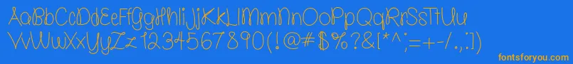 fuente molly is the best   free   TFF – Fuentes Naranjas Sobre Fondo Azul