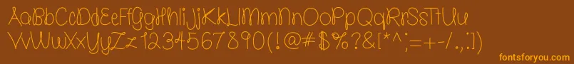 More about molly is the best free TFF Font molly is the best free TFF Font – Orange Fonts on Brown Background