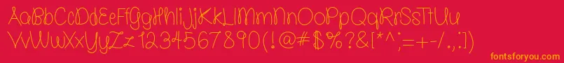 molly is the best   free   TFF Font – Orange Fonts on Red Background
