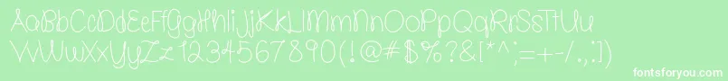 molly is the best   free   TFF Font – White Fonts on Green Background