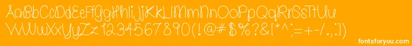 Шрифт molly is the best   free   TFF – белые шрифты на оранжевом фоне