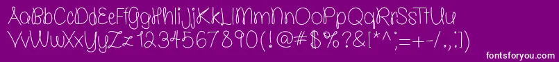 molly is the best   free   TFF Font – White Fonts on Purple Background