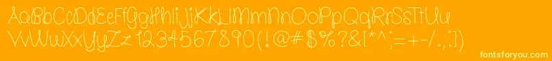 molly is the best   free   TFF Font – Yellow Fonts on Orange Background