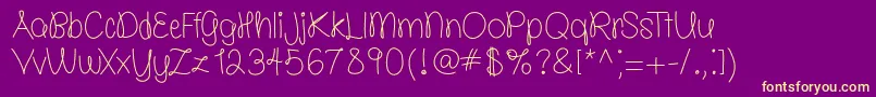 molly is the best   free   TFF Font – Yellow Fonts on Purple Background