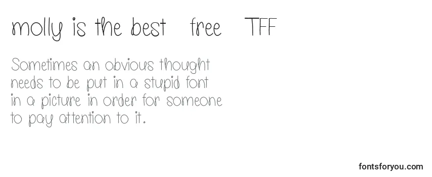 Schriftart Molly is the best   free   TFF