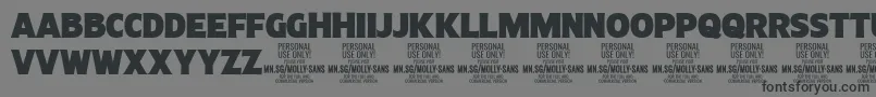 MollySansC Bl PERSONAL Font – Black Fonts on Gray Background