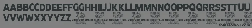 MollySansC Bo PERSONAL Font – Black Fonts on Gray Background