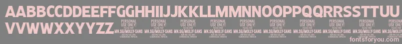 Más sobre la fuente MollySansC Bo PERSONAL fuente MollySansC Bo PERSONAL – Fuentes Rosadas Sobre Fondo Gris