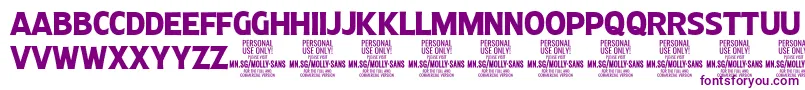 MollySansC Bo PERSONAL Font – Purple Fonts