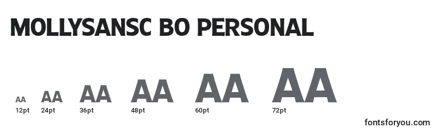 MollySansC Bo PERSONAL Font Sizes