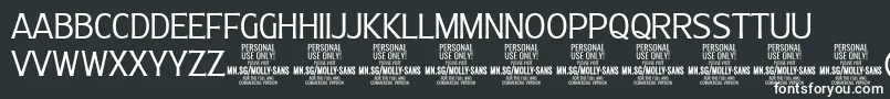 MollySansC Li PERSONAL-Schriftart – Weiße Schriften