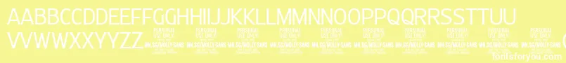 MollySansC Li PERSONAL Font – White Fonts on Yellow Background