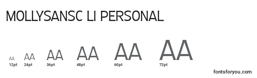 MollySansC Li PERSONAL Font Sizes