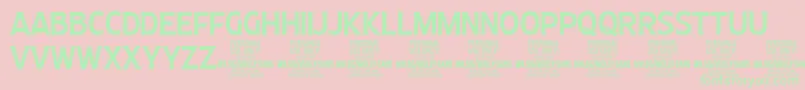 MollySansC Me PERSONAL Font – Green Fonts on Pink Background