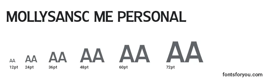 MollySansC Me PERSONAL Font Sizes