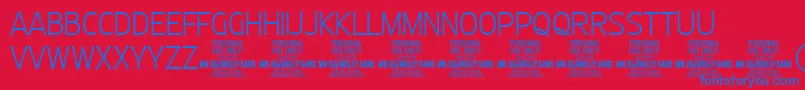 MollySansC Th PERSONAL Font – Blue Fonts on Red Background