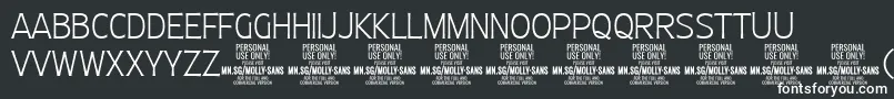MollySansC Th PERSONAL Font – White Fonts on Black Background