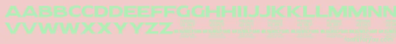 Шрифт MollySansE Bo PERSONAL – зелёные шрифты на розовом фоне