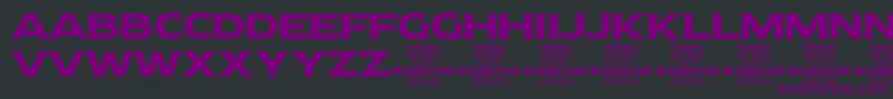 MollySansE Bo PERSONAL-Schriftart – Violette Schriften auf schwarzem Hintergrund