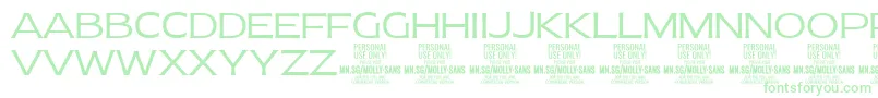 MollySansE Li PERSONAL-Schriftart – Grüne Schriften