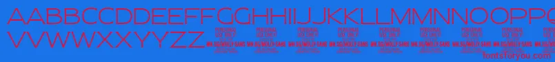 MollySansE Th PERSONAL Font – Red Fonts on Blue Background