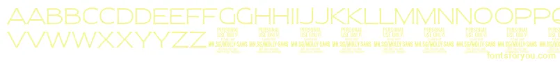 MollySansE Th PERSONAL-Schriftart – Gelbe Schriften