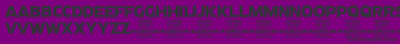 MollySansN Bo PERSONAL-Schriftart – Schwarze Schriften auf violettem Hintergrund
