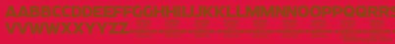Police MollySansN Bo PERSONAL – polices brunes sur fond rouge