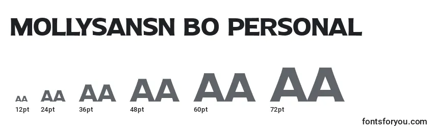 MollySansN Bo PERSONAL Font Sizes